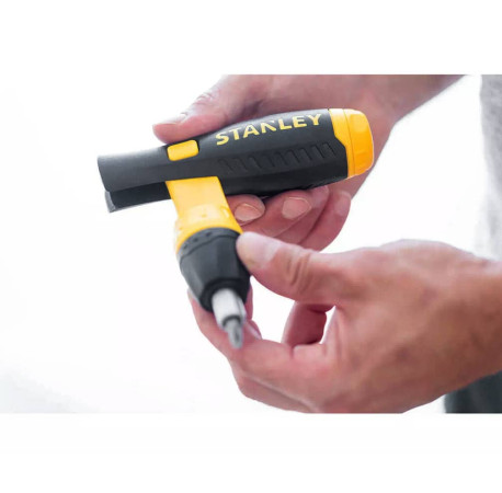 Викрутка-бітотримач реверсивна Pistol Grip Ratchet з бітами набір 37 змінних біт STANLEY 0-63-038 В Тулс ДеВолт
