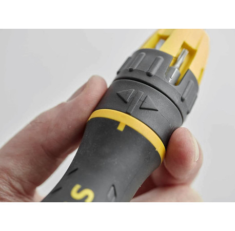 Викрутка-бітотримач реверсивна з бітами набір 10 змінних біт STANLEY 0-68-010 з доставкою