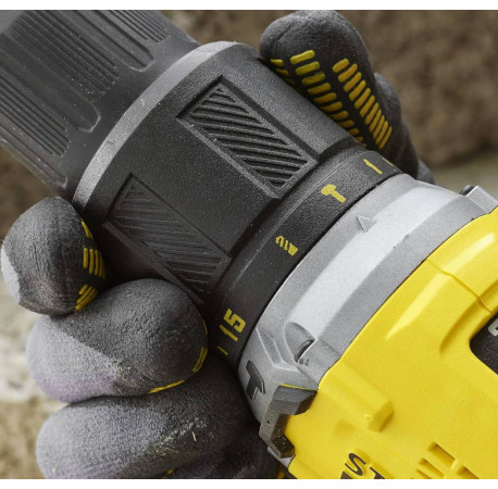 Дриль-шуруповерт акумуляторний ударний Li-lon 18В 2Аг 60Нм STANLEY Fatmax SFMCD715D2K з іншого ракурсу