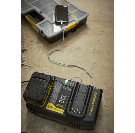 Зарядний пристрій Li-Ion на 2 акумулятора 18В Stanley Fatmax SFMCB24 В Тулс ДеВолт