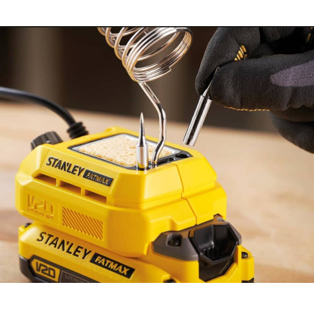 Паяльник аккумуляторный V20 18В Stanley Fatmax SFMCE040B с другого ракурса