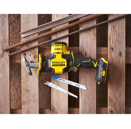 Пила сабельная аккумуляторная Li-lon 18В 2800ход Stanley Fatmax SFMCS305B с другого ракурса