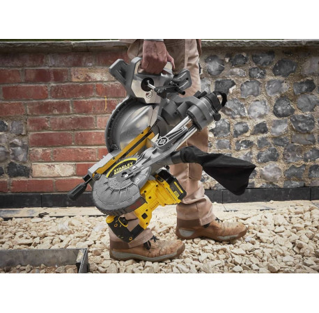 Пила торцовочная аккумуляторная Li-Ion 190мм 18В 4Ач Stanley Fatmax SFMCS701M1+SFMCS600B фото