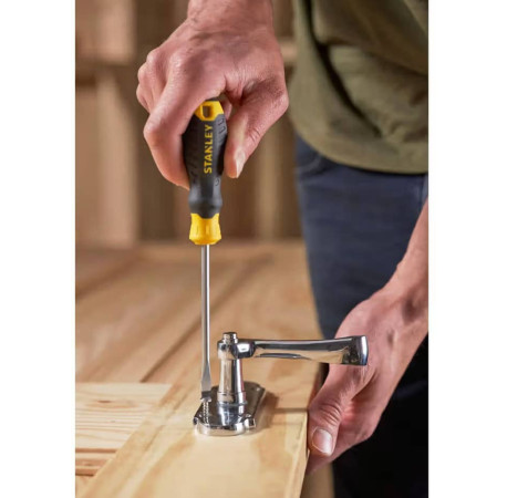 Викрутка Cushion Grip 100мм з паралельним жалом шліц SL5.5 Stanley STHT16146-0 з іншого ракурсу