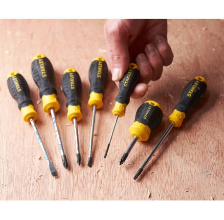 Викрутка Cushion Grip 100мм з паралельним жалом шліц SL4.0 Stanley STHT16195-0 В Тулс ДеВолт