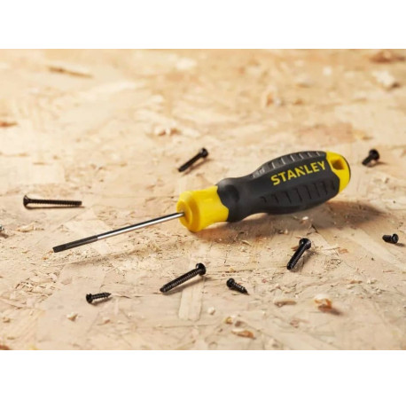 Викрутка Cushion Grip 100мм з паралельним жалом шліц SL4.0 Stanley STHT16195-0 ціна